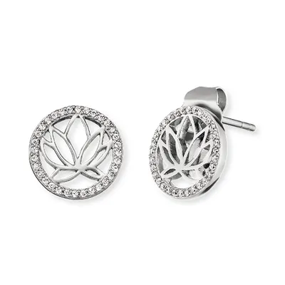 Produktbild von Engelsrufer ERE-LOTUS-ZI-ST Ohrstecker Damen Lotus Zirkonia Silber