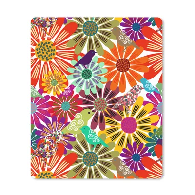Produktbild von MuchoWow® Mauspad Mousepad Regenbogen - Blumen - Muster - Hippie 19x23 cm - Mousepads - Maus Mat - Pad - Mausunterlage - Mauspads - Spielen