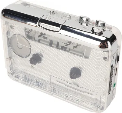 Zdjęcie produktu dla Przenośny odtwarzacz kaset - konwerter USB C kaseta na MP3 - kompaktowy i lekki - retro konwerter audio