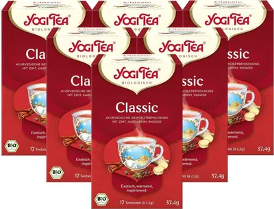 Produktbild von Yogi Tea, Classic, 17 Teebeutel - 10er Pack (10 x 37,4 g)