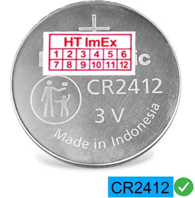 Produktbild von 1 x Kompatibel mit Batterie CR2412 Lithium Knopfzelle 3V Panasonic lose