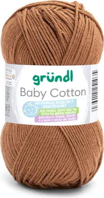 Produktbild von Gründl Wolle Baby Baumwolle rostbraun 50 g