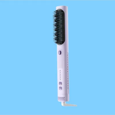 Immagine prodotto di INF Spazzola lisciante ionica 3 in 1 - Testine intercambiabili e controllo temperatura Viola