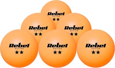 Image de Jeu de 6 balles de ping-pong Rebel Active, 40 mm, orange