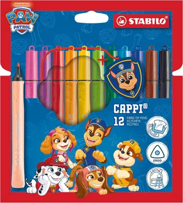 Productafbeelding van STABILO - Cappi - Viltstiften met dopring, PAW Patrol, set van 12