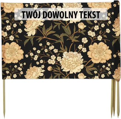 Zdjęcie produktu dla PARAWAN PLAŻOWY Kwiaty z indywidualnym napisem 3 PANELE 42.3