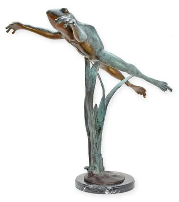 Produktbild von Wasserspeier Frosch Brunnen Bronze Replikat Retro Design Dekoration