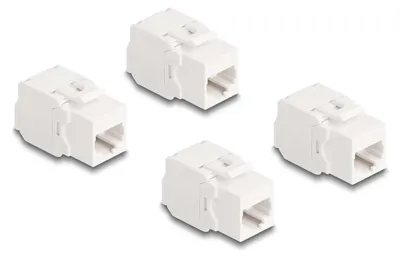 Productafbeelding van Delock Keystone-module, RJ45-connector, Cat.6A, UTP, 4 stuks