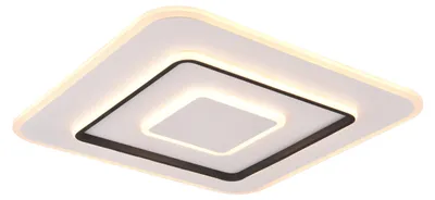Zdjęcie produktu dla Plafon LED kwadratowy z pilotem JORA biało-czarny 55W Odcienie bieli 6400lm metal wym:6x60x60cm IP20 RL