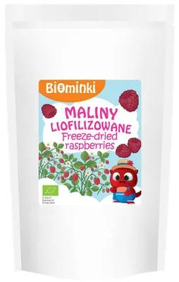 MALINY LIOFILIZOWANE BIO 30 g - BIOMINKI