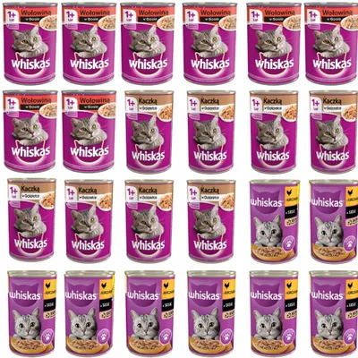 Produktbild von WHISKAS Nassfutter für Katzen, GEMISCHTE GESCHMACKSRICHTUNGEN, 24 × 400 g
