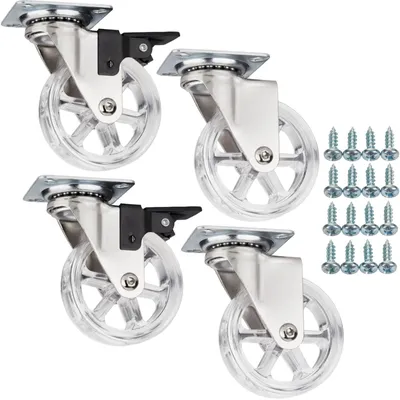 Produktbild von SOTECH Möbelrolle RAPID Ø 75 mm transparent (2+2 Set)