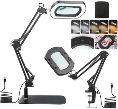 Produktbild von Unyqoos® Rechteckige Lupe mit Licht und Stand für die vielseitige Nutzung