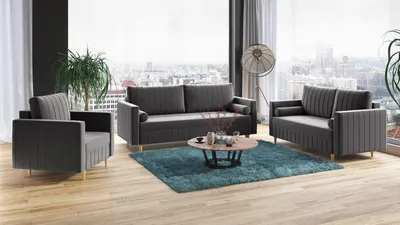 Obrázek produktu pro Sedací souprava FIORELLO 3+2+1 šedá - MONOLITH 92