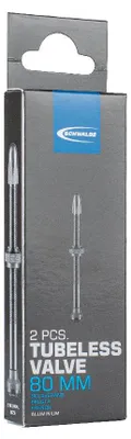 Produktbild von Tubeless Ventil 80mm, Schwalbe, Aluminium, Paar, schwarz, Schwalbe, 3474