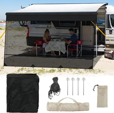 Image de Auvent de camping, protection UV, 340 x 210 cm, imperméable, pour camping-cars