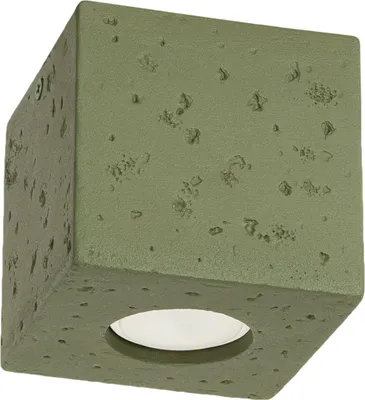 Produktbild von Plafond QUAD beton olivgrün 1xGU10 10W Beton 10x10x10cm Sollux Lighting