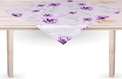 Produktbild von Tischdecke Sommer mit brillantem Druck ( Mitteldecke 80x80cm ) "Blumen" Frühling Tischdekoration für den Esstisch - Unterlage