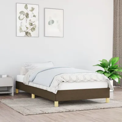 Produktbild von The Living Store Bettgestell Dunkelbraun 100x200 cm Stoff