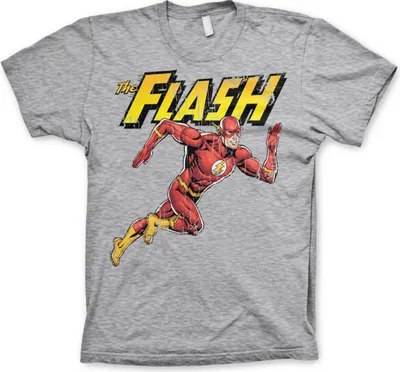Produktbild von The Flash Running T-shirt - Large - Heather-Grey