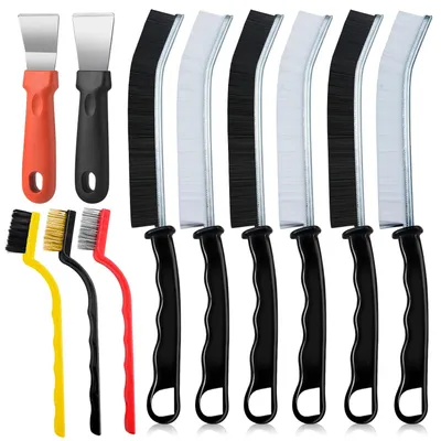 Fugenreinigungsbürsten-Set, 11-teilig, hart, für Küche & Bad