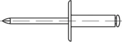 Immagine prodotto di Ribattini ciechi aperti Reyher in alluminio/dovetailed FLAKO K 14 5x10 884090070050010 (250 pezzi)