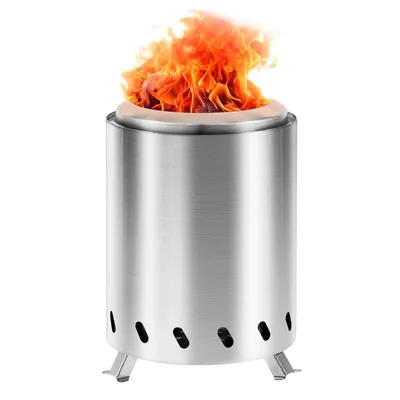 Produktbild von Tragbare Feuerschale aus Edelstahl für Rauchfreies Brennen, Mini Feuertonne für Marshmallows und S’mores - FIRENOVA