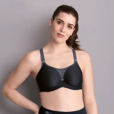 Productafbeelding van Anita Performance WireX - Sport bh met beugel - Zwart/antraciet