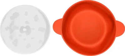 Image de Grande machine à pop-corn pour micro-ondes avec couvercle et poignée, sans BPA, pliable, 40℃ à +230℃, bol à pop-corn DIY en silicone alimentaire (orange)