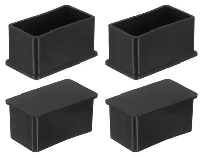 Productafbeelding van 4 stuks meubelpootdoppen kunststof, 50 x 25 mm, zwart