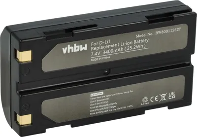 Produktbild von vhbw Akku kompatibel mit Molicel 1821, 1821E Kamera (3400 mAh, 7,4 V, Li-Ion)