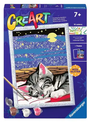 Image de Ravensburger CreArt Peinture par numéros - Chats rêveurs