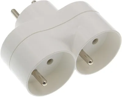Obrázok produktu pre Viplast Rozbočka elektrická 230V 2x2P+Z biely