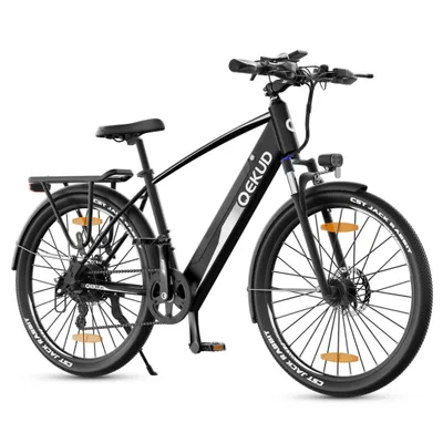Zdjęcie produktu dla 27,5-calowy rower elektryczny, rower trekkingowy, rower miejski e-city 27M204 z akumulatorem litowym 36 V 12,5 Ah zapewniającym duży zasięg, czarny