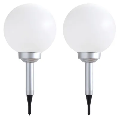 Produktbild von 2er Set LED Solarleuchte, Kugel weiß, H 42,5 cm