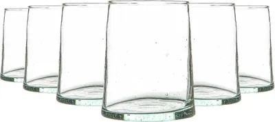 Produktbild von Nicola Spring 6 Stück Merzouga Recycled Tumbler Gläser Set - Trinkglas - 260ml - Clear