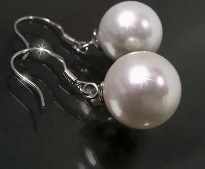 Produktbild von OHRRINGE Perlenohrringe Silber 925 Perle 12mm Perlmutt weiss O1313