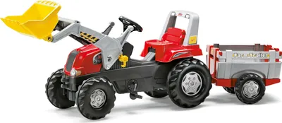 Immagine prodotto di Rolly Toys RollyJunior Trattore a pedali con rimorchio a secchio