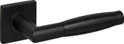 Produktbild von Lavuzo Türgriff Ascoli Schwarz mit quadratischer Rosette - Pro Set