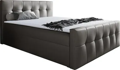 Produktbild von MIRJAN24 Boxspringbett Malibu, Bett mit zwei Bettkästen, Stilvoll Doppelbett (Farbe: Soft 029, Größe: 140x200 cm)