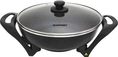 Produktbild von Blaupunkt MEN835 Elektropfanne mit Deckel 33cm - 6 Liter, 1500 W, Wok Pfanne Antihaftbeschichtet, elektrische Pfanne, Paella Pfanne, Multifunktions