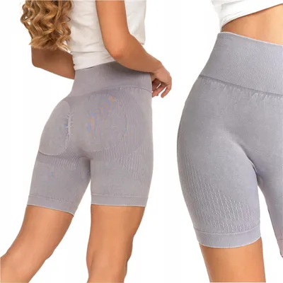 Produktbild von Kurze Leggings für Damen, Biker-Stil, Push-Up, hohe Taille, MORAJ S/M