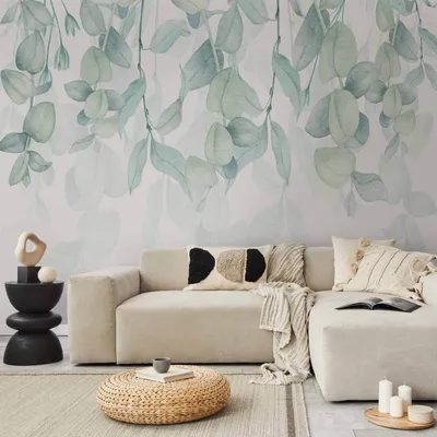 Produktbild von Vlies Fototapete - Pastel Flora 300x210 cm Blätter b-C-0594-a-a
