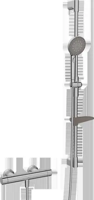 Produktbild von HANSA HANSAPRISMA Brausebatterie mit Brausegarnitur, 970mm, 3-strahlig, 4813043180