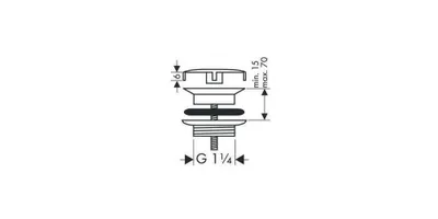 Zdjęcie produktu dla zestaw odpływowy hansgrohe AXOR, niezamykany, 51301000