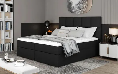 Produktbild von Doppelbett mit Boxspringbett 180x200 FLARO - schwarz