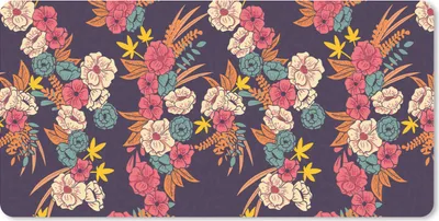 Produktbild von MuchoWow® Schreibtischunterlage Blumenstrauß - Blumen - Tropisch - Muster 80x40 cm - XXL Mauspad - Gaming Mauspad