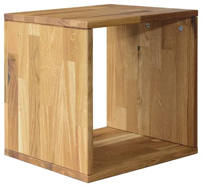 Produktbild von Massivholzregal CUBE aus Wildeiche, geölte Oberfläche, 39 cm breit, 39 cm hoch
