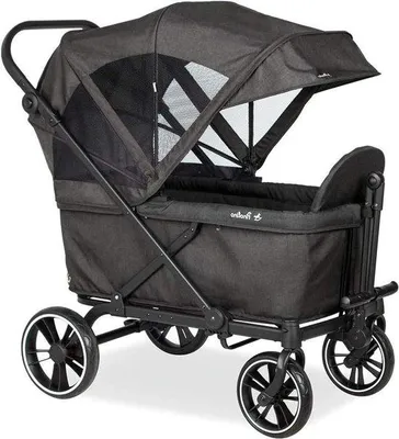 Image de Metabolderkar avec roues amovibles - Aide au basculement - Transport d'enfants - Métal et tissu