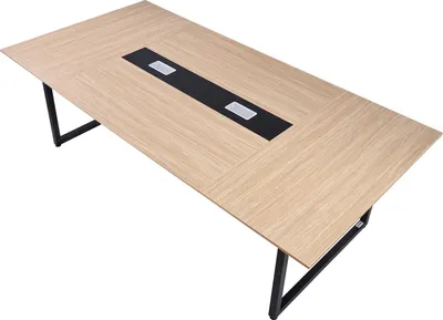 Immagine prodotto di VEVOR tavolo da conferenza tavolo da riunione per 10 persone 240 x 120 cm rettangolare tavolo da seminario tavolo da riunione tavolo multiuso tavolo da pausa con gambe in metallo ideale per ufficio sala conferenze marrone